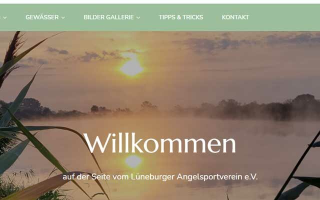 Banner neue Webseite vom Lüneburger Angelsportverein e.V.
